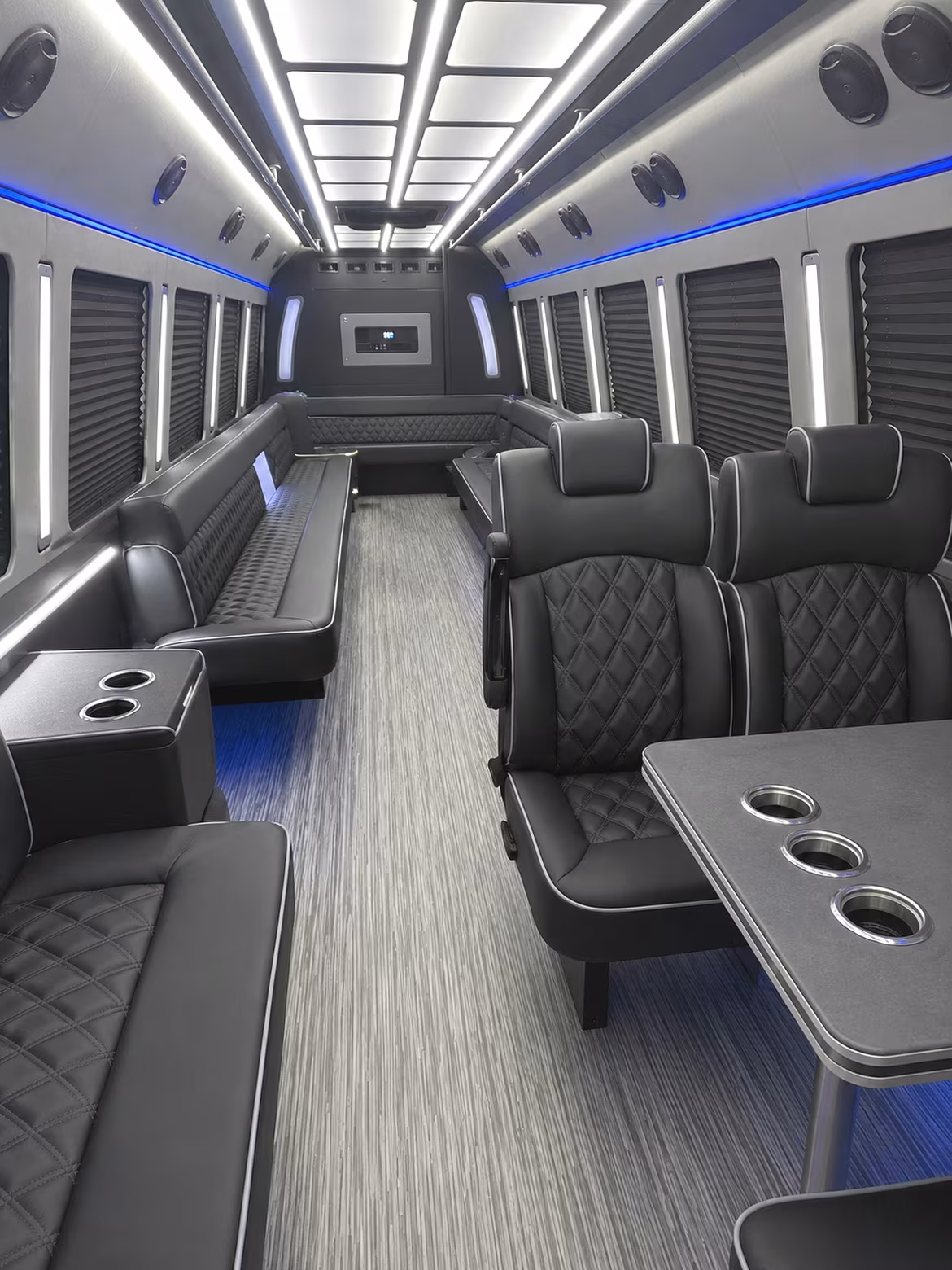 richardson 25 passenger party bus inside
