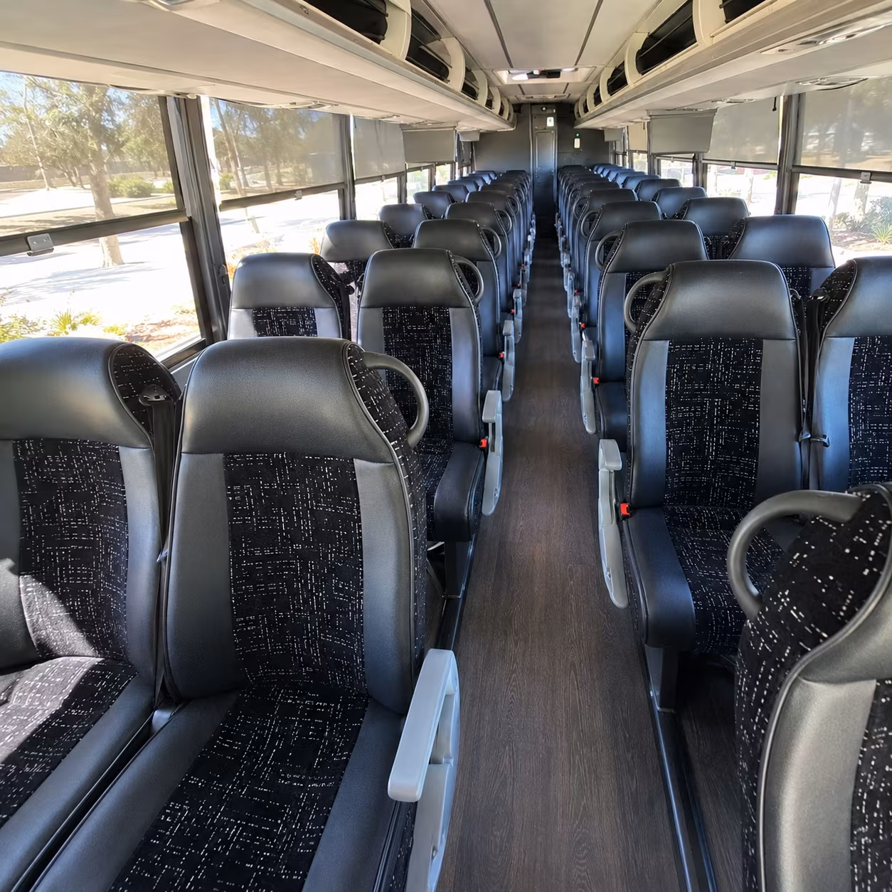 richardson 56 passenger charter bus inside